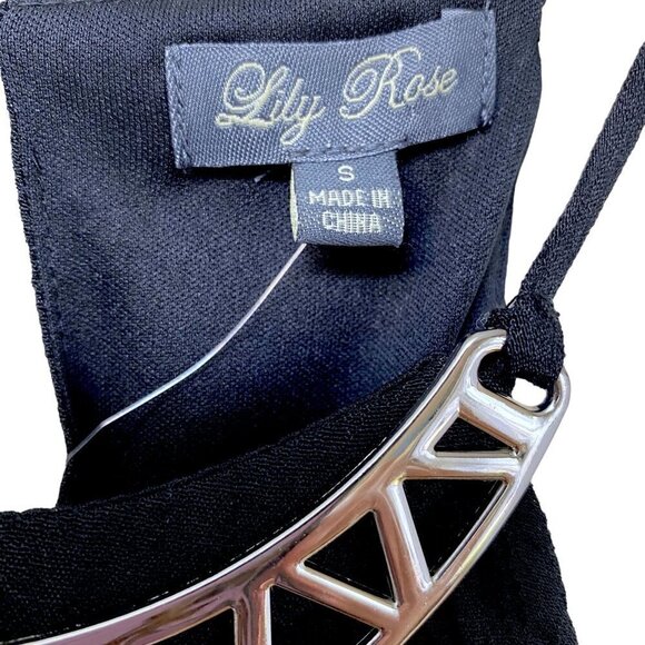 LILY ROSE Maxi Dress Size Small Juniors Black NWT - Picture 9 of 13